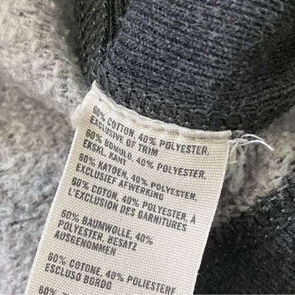 Abercrombie & Fitch Hoodie Gray Red Plaid Cream Large Retro - Picture 6 of 8